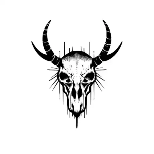 Animal Skull Silhouette SVG Design | SVG Files for Cricut & Print