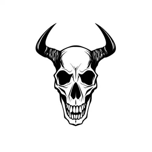 Animal Skull Silhouette SVG Design | SVG Files for Cricut & Print