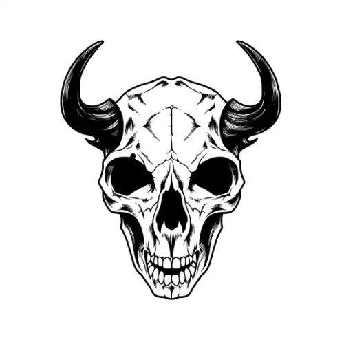 Animal Skull Silhouette SVG Design | SVG Files for Cricut & Print