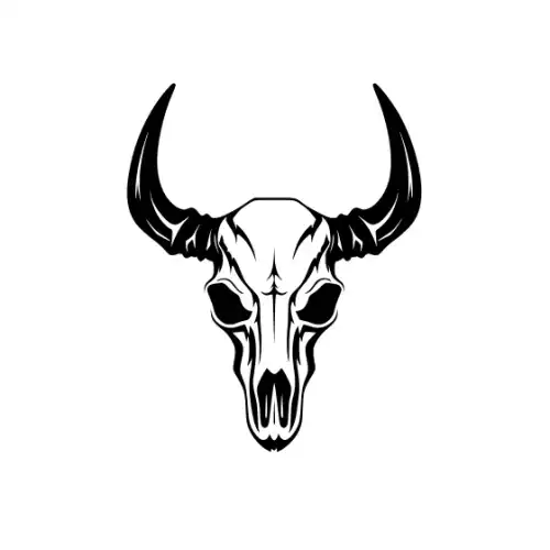 Animal Skull Silhouette SVG Design | SVG Files for Cricut & Print