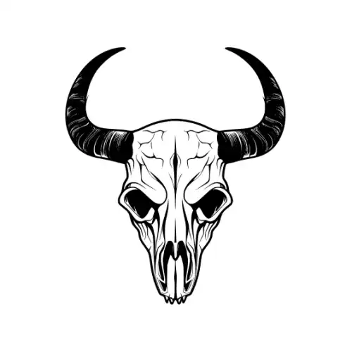 Animal Skull Silhouette SVG Design | SVG Files for Cricut & Print