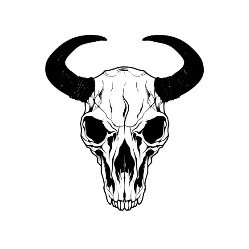 Animal Skull Silhouette SVG Design | SVG Files for Cricut & Print