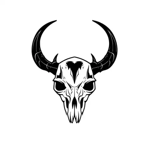 Animal Skull Silhouette SVG Design | SVG Files for Cricut & Print