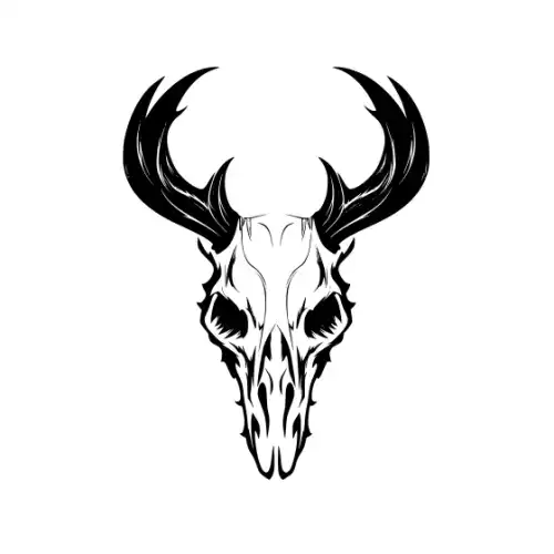 Animal Skull Silhouette SVG Design | SVG Files for Cricut & Print