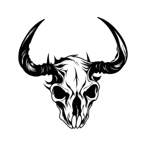 Animal Skull Silhouette SVG Design | SVG Files for Cricut & Print