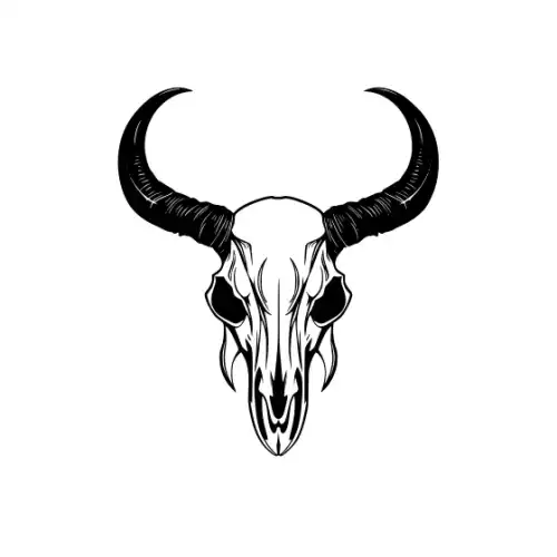 Animal Skull Silhouette SVG Design | SVG Files for Cricut & Print