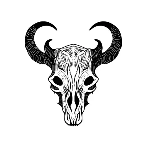 Animal Skull Silhouette SVG Design | SVG Files for Cricut & Print