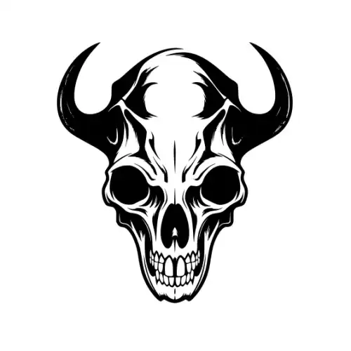 Animal Skull Silhouette SVG Design | SVG Files for Cricut & Print