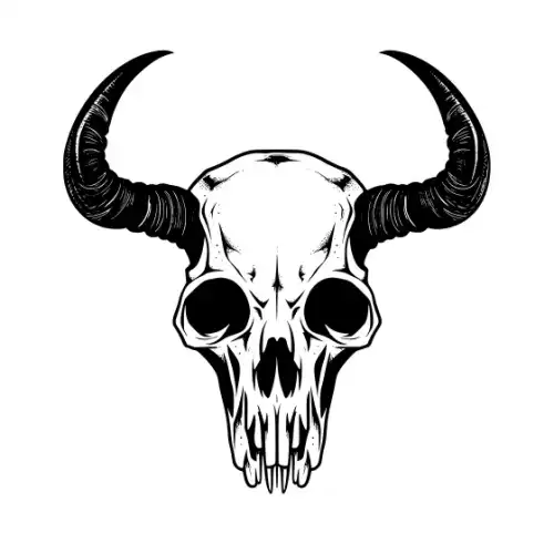 Animal Skull Silhouette SVG Design | SVG Files for Cricut & Print