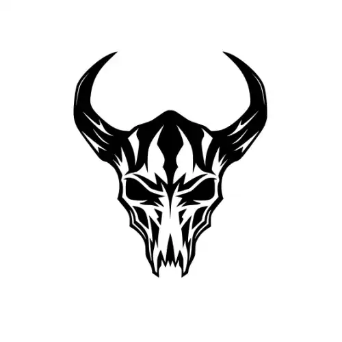 Animal Skull Silhouette SVG Design | SVG Files for Cricut & Print