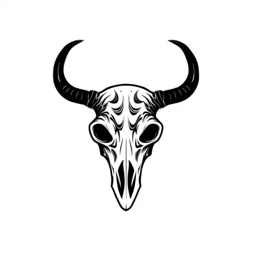 Animal Skull Silhouette SVG Design | SVG Files for Cricut & Print