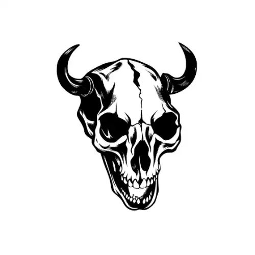 Animal Skull Silhouette SVG Design | SVG Files for Cricut & Print