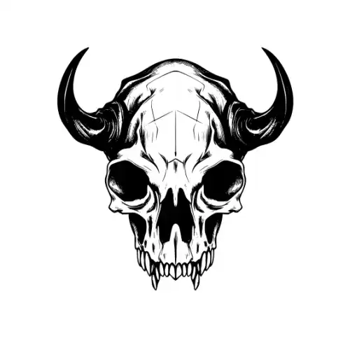 Animal Skull Silhouette SVG Design | SVG Files for Cricut & Print