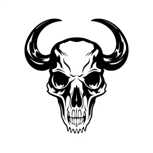Animal Skull Silhouette SVG Design | SVG Files for Cricut & Print