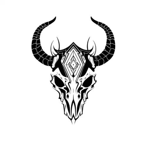 Animal Skull Silhouette SVG Design | SVG Files for Cricut & Print