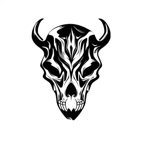 Animal Skull Silhouette SVG Design | SVG Files for Cricut & Print