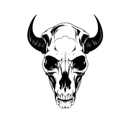 Animal Skull Silhouette SVG Design | SVG Files for Cricut & Print