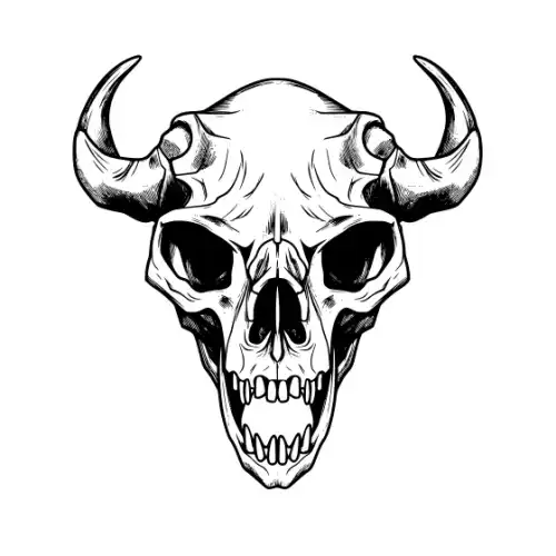 Animal Skull Silhouette SVG Design | SVG Files for Cricut & Print