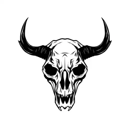 Animal Skull Silhouette SVG Design | SVG Files for Cricut & Print