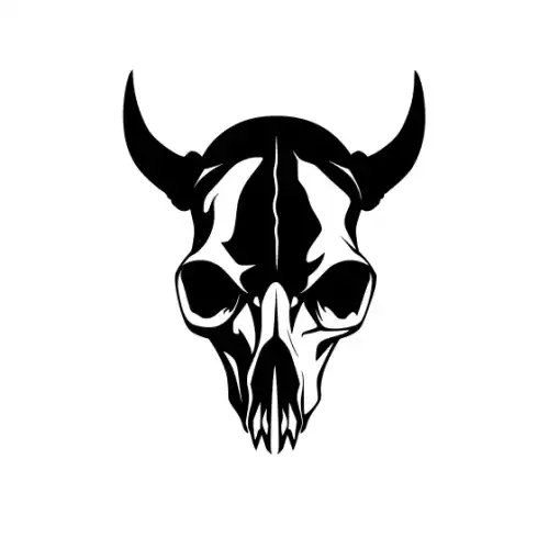 Animal Skull Silhouette SVG Design | SVG Files for Cricut & Print