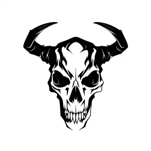 Animal Skull Silhouette SVG Design | SVG Files for Cricut & Print