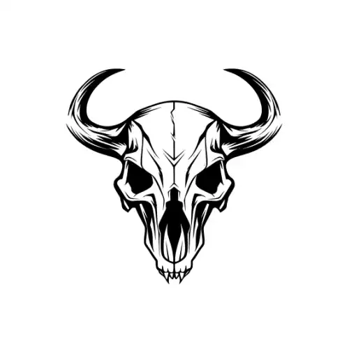 Animal Skull Silhouette SVG Design | SVG Files for Cricut & Print