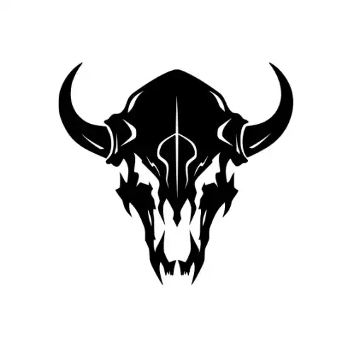 Animal Skull Silhouette SVG Design | SVG Files for Cricut & Print