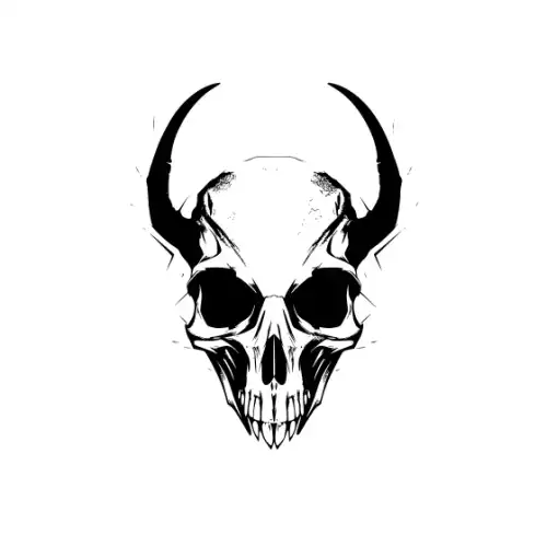 Animal Skull Silhouette SVG Design | SVG Files for Cricut & Print