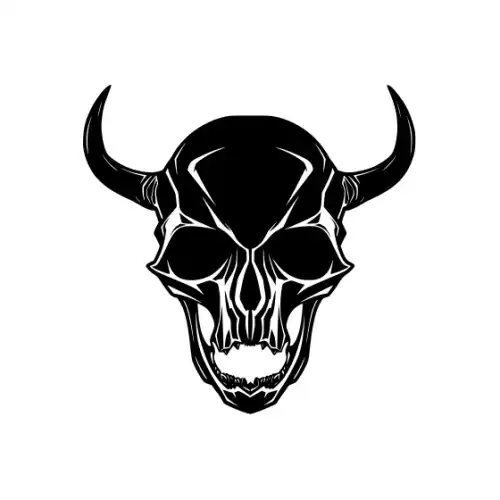 Animal Skull Silhouette SVG Design | SVG Files for Cricut & Print