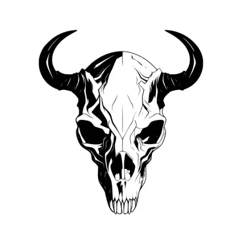Animal Skull Silhouette SVG Design | SVG Files for Cricut & Print