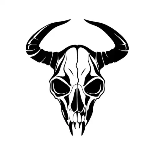 Animal Skull Silhouette SVG Design | SVG Files for Cricut & Print