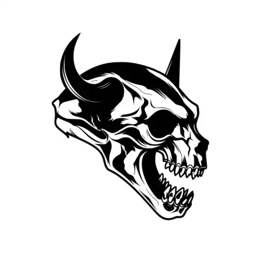 Animal Skull Silhouette SVG Design | SVG Files for Cricut & Print