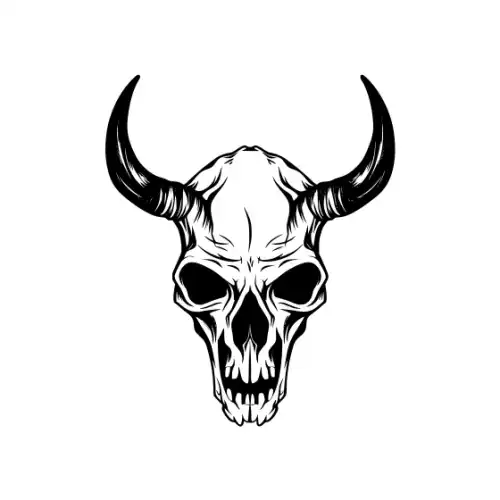 Animal Skull Silhouette SVG Design | SVG Files for Cricut & Print