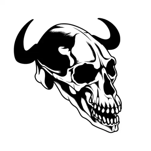 Animal Skull Silhouette SVG Design | SVG Files for Cricut & Print