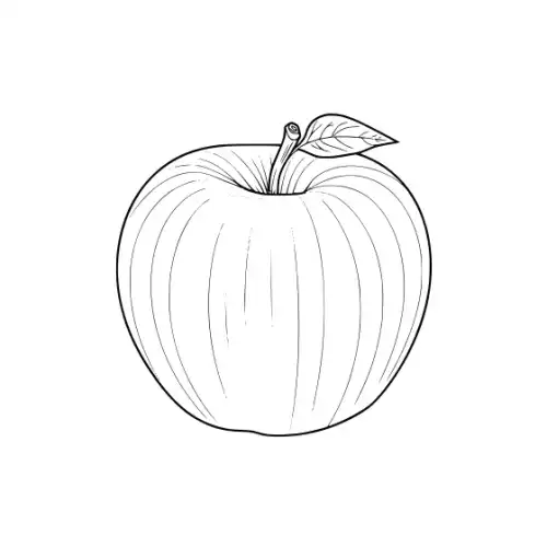 Apple Fruit Silhouette SVG Design | SVG Files for Cricut & Print