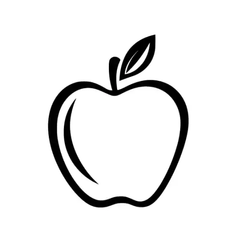Apple Fruit Silhouette SVG Design | SVG Files for Cricut & Print