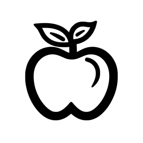 Apple Fruit Silhouette SVG Design | SVG Files for Cricut & Print