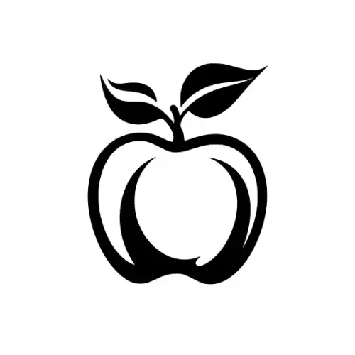 Apple Fruit Silhouette SVG Design | SVG Files for Cricut & Print