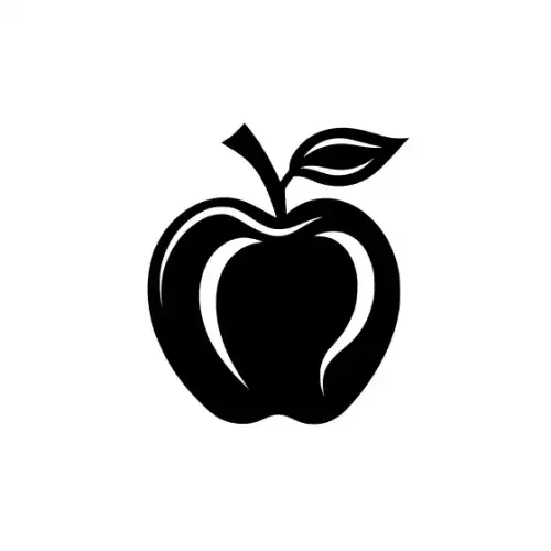 Apple Fruit Silhouette SVG Design | SVG Files for Cricut & Print