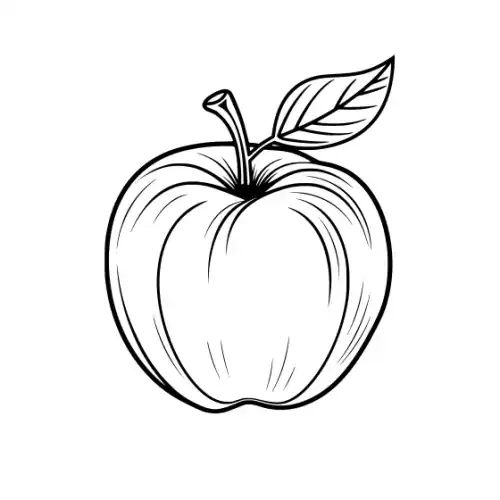 Apple Fruit Silhouette SVG Design | SVG Files for Cricut & Print