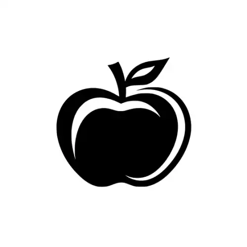 Apple Fruit Silhouette SVG Design | SVG Files for Cricut & Print