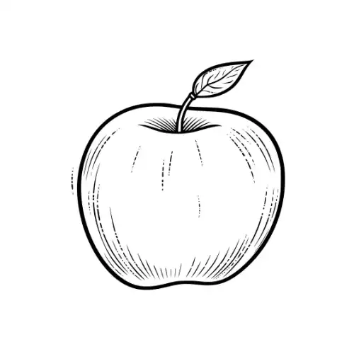 Apple Fruit Silhouette SVG Design | SVG Files for Cricut & Print