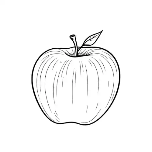 Apple Fruit Silhouette SVG Design | SVG Files for Cricut & Print