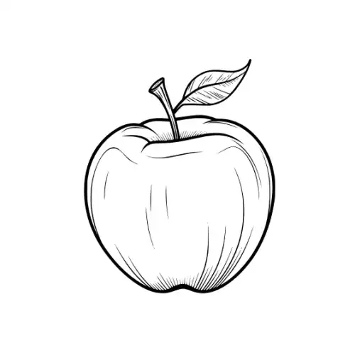 Apple Fruit Silhouette SVG Design | SVG Files for Cricut & Print