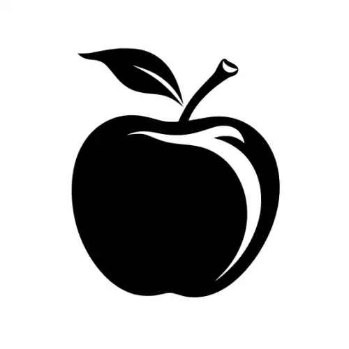 Apple Fruit Silhouette SVG Design | SVG Files for Cricut & Print