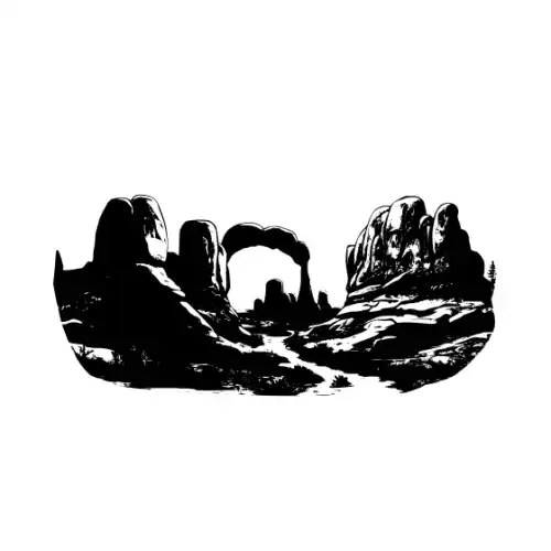 Arches National Park Silhouette SVG Design | SVG Files for Cricut & Print