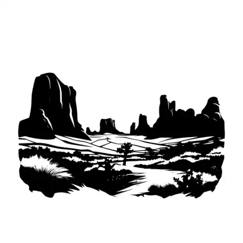 Arches National Park Silhouette SVG Design | SVG Files for Cricut & Print
