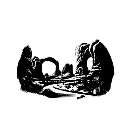 Arches National Park Silhouette SVG Design | SVG Files for Cricut & Print