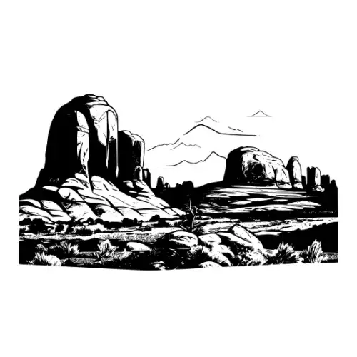 Arches National Park Silhouette SVG Design | SVG Files for Cricut & Print