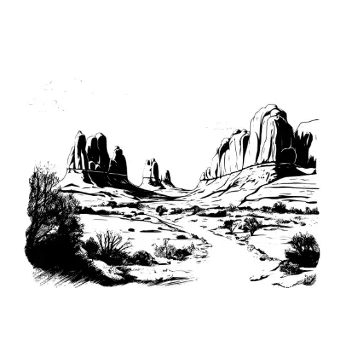 Arches National Park Silhouette SVG Design | SVG Files for Cricut & Print